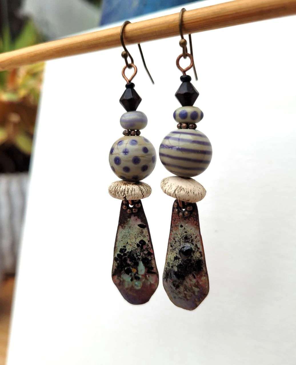 Handcrafted enamel earrings, lampworks, and artisan ceramics. – photo 3